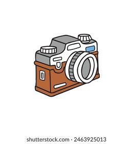 Unique cool camera in vector style