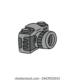 Unique cool camera in vector style