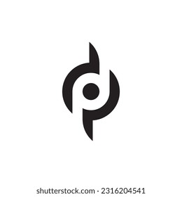 Unique and cool letter p logo