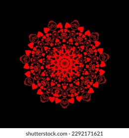 unique and cool mandala illustrations, ornaments, skull backgrounds.