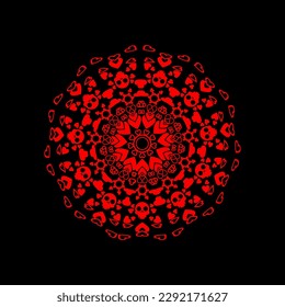 unique and cool mandala illustrations, ornaments, skull backgrounds.