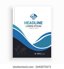 Unique Corporate Book Cover Design Template in A4. Can be adapt to Brochure, Annual Report, Magazine, Poster, Business Presentation, Portfolio, Flyer, Banner, Website.