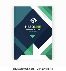 Unique Corporate Book Cover Design Template in A4. Can be adapt to Brochure, Annual Report, Magazine, Poster, Business Presentation, Portfolio, Flyer, Banner, Website.