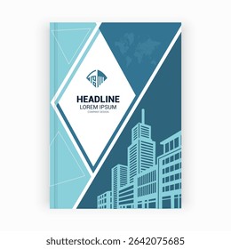 Unique Corporate Book Cover Design Template in A4. Can be adapt to Brochure, Annual Report, Magazine, Poster, Business Presentation, Portfolio, Flyer, Banner, Website.