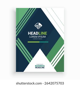 Unique Corporate Book Cover Design Template in A4. Can be adapt to Brochure, Annual Report, Magazine, Poster, Business Presentation, Portfolio, Flyer, Banner, Website.