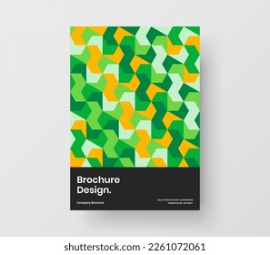 Ilustración única de diseño de vector de portada corporativa. concepto de folleto de patrones geométricos vivos.