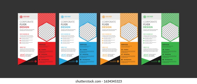 Unique Corporate Flyer Design Template. Business Company Flyer design Vector.
