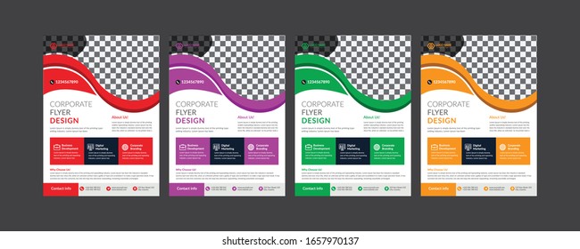 Unique Corporate Flyer Design Template and Business flyer vector.