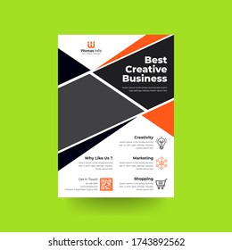 plantilla de diseño de folleto corporativo única