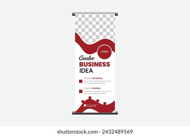 unique corporate new modern business roll up banner  design template .