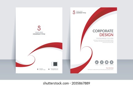 Einzigartiges Corporate Template Design für Broschüre, Business Cover, Geschäftsbericht, Flyer und Poster.