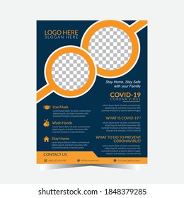 unique covid-19 flyer design content.