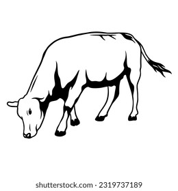 unique cow animal vector suitable for Eid al-Adha design material
