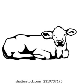 unique cow animal vector suitable for Eid al-Adha design material