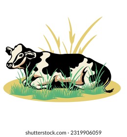 einzigartiger Kuhvektor für Eid al-Adha-Design