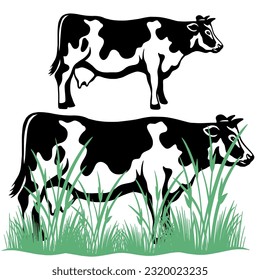 unique cow animal vector suitable for Eid al-Adha design material