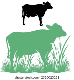 unique cow animal vector suitable for Eid al-Adha design material