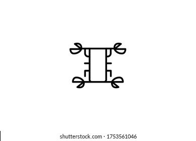 unique crab and grill logo vector design concept 