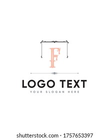 Unique crafting letter type F logo template, Vector logo for business and company identity 
