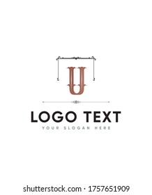 Plantilla de logotipo de tipo de letra de diseño única U, logotipo de vector para identidad empresarial y de empresa 