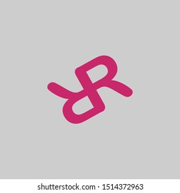 Unique creative abstract pink letter RR logo icon vector design concept  for business, fashion shop, healty  or more brand identity.
