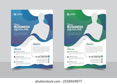 Unique and creative abstract style agency poster design, business proposal or modern flyer design template
