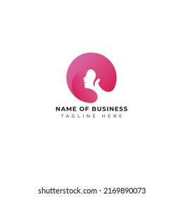 Único y creativo impresionante y llamativa de la vista mujeres modelo de moda de belleza plantilla para negocios de marca y empresa y de salón