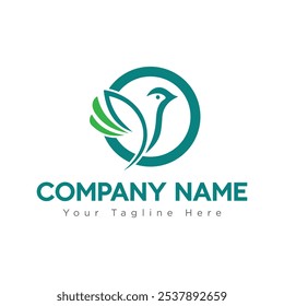 Logotipo único de pájaro creativo para fines de marca