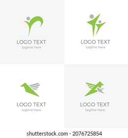 Unique and creative business minimal logo set 