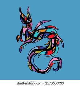 unique creative decorative design abstract colorful multicolor cubism surrealism style artwork