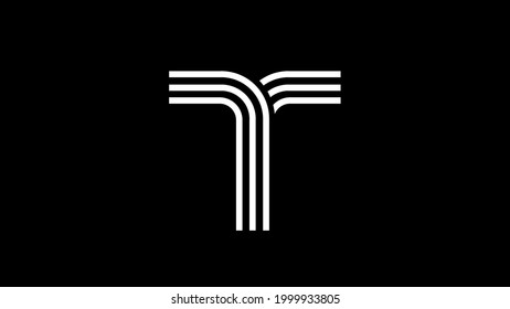 Einzigartiges, elegantes T-Logo-Design-Template-Element.