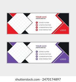 Unique and creative email signature design template