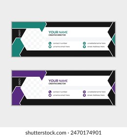 Unique and creative email signature design template