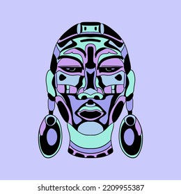 singular tribu étnica creativa cubismo surrealismo estilo arte vector premium