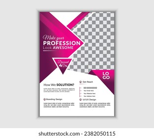 Plantilla de diseño único y creativo de capas volantes. 