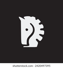 Unique and creative horse head or letter D horse head logo Design Template Inspiration, Vector Illustration.