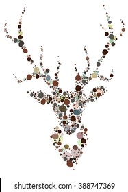 A unique and creative illustration of a deer