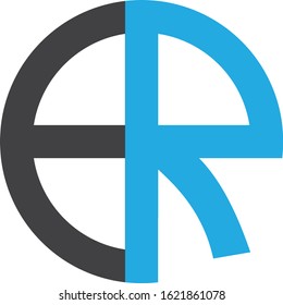Unique and Creative initial based ER icon logo.
