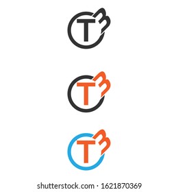 Unique and Creative initial based T3, T queb  icon logo .
