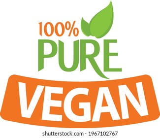 Unique and creative label design of the 100 % pure vegan in a very attractive style.