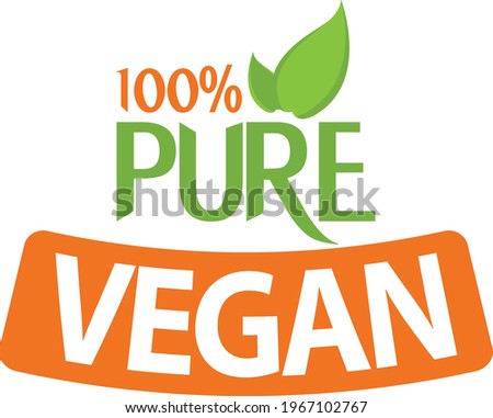 Unique and creative label design of the 100 % pure vegan in a very attractive style.