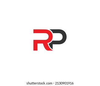 Unique Creative Letter RP Logo Icon Design Concept Vector Template Symbol.