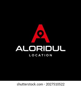 Unique and creative logo about letter A and location icon.
EPS 10, Vector.