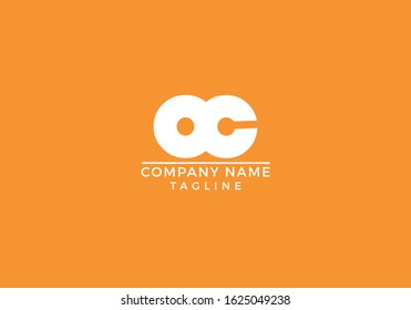 Unique creative minimal company simple brands orange and white letter A C ac logo initial based icon design in vector editable file.