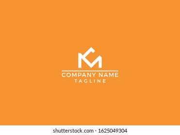 Unique creative minimal company simple brands orange and white letter M G mg logo initial based icon design in vector editable file.