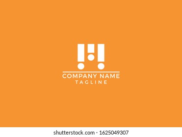 Unique creative minimal company simple brands orange and white letter M m logo initial based icon design in vector editable file.
