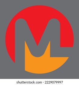 UNIQUE AND CREATIVE ML LOGO IN CERCLE 