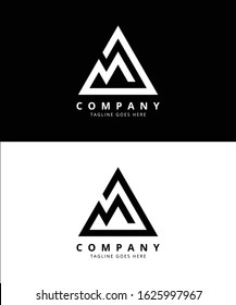 Unique And Creative Monogram A M Symbol Logo Design Vector