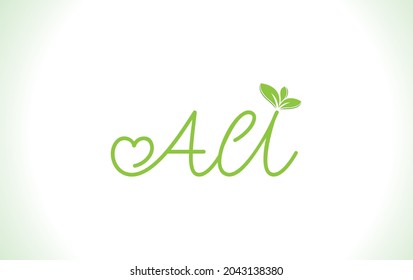 Einzigartige und kreative Naturliebhaber lieben das Design des Logos. AU-Logo-Design für Buchstaben.