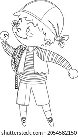 Unique And Creative Pirate Line Art Vector And Coloring Pages
